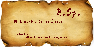 Mikeszka Szidónia névjegykártya
