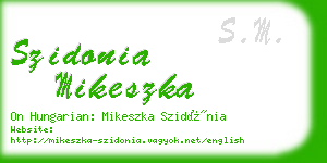 szidonia mikeszka business card